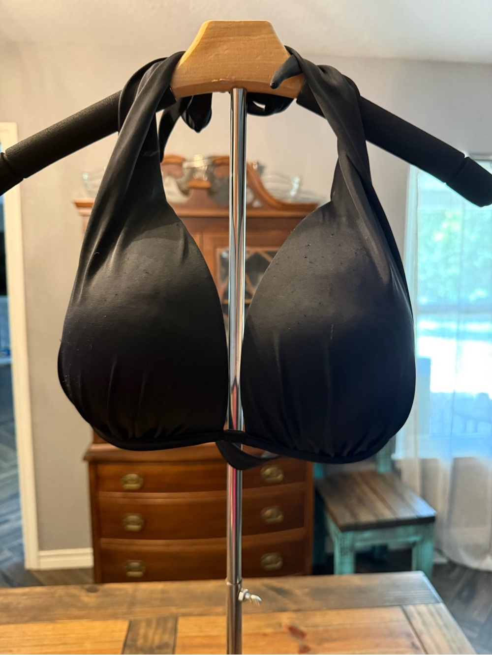 VENUS Black Halter Bandeau Bikini Top